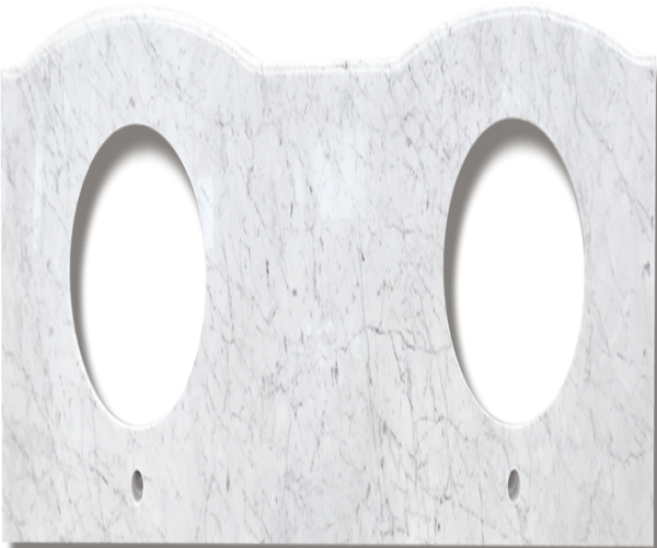 60"Natural Carrara White marble vanity top